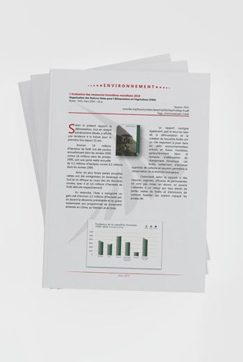 L’évaluation des ressources forestières mondiales 2010